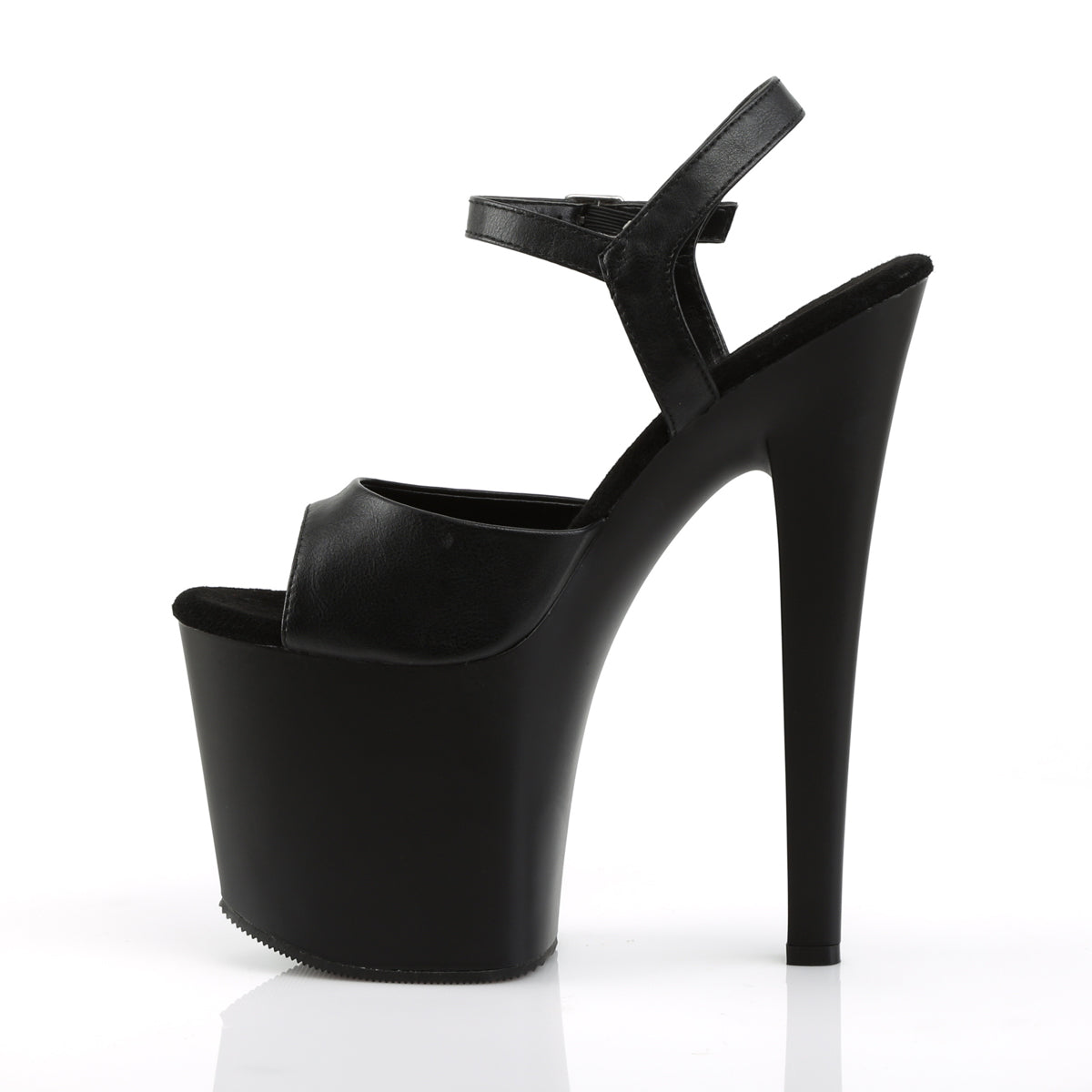 Pleaser Sandali da donna TABOO-709 BLK FAUX PELLE / BLK MATTE