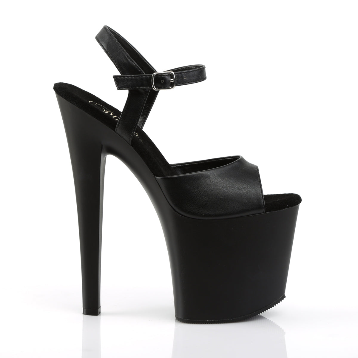 Pleaser Sandali da donna TABOO-709 BLK FAUX PELLE / BLK MATTE