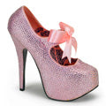 Bordello Pompe da donna TEEZE-04R B. Strass rosa rosa