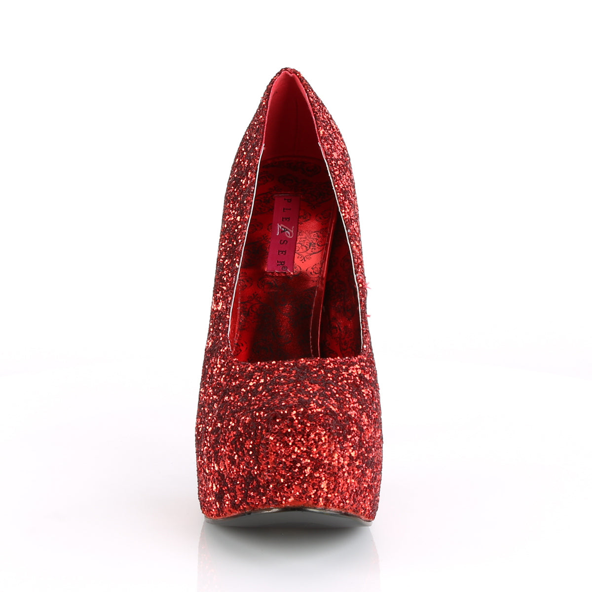 Pleaser Pink Label Pompe da donna TEEZE-06GW glitter rosso