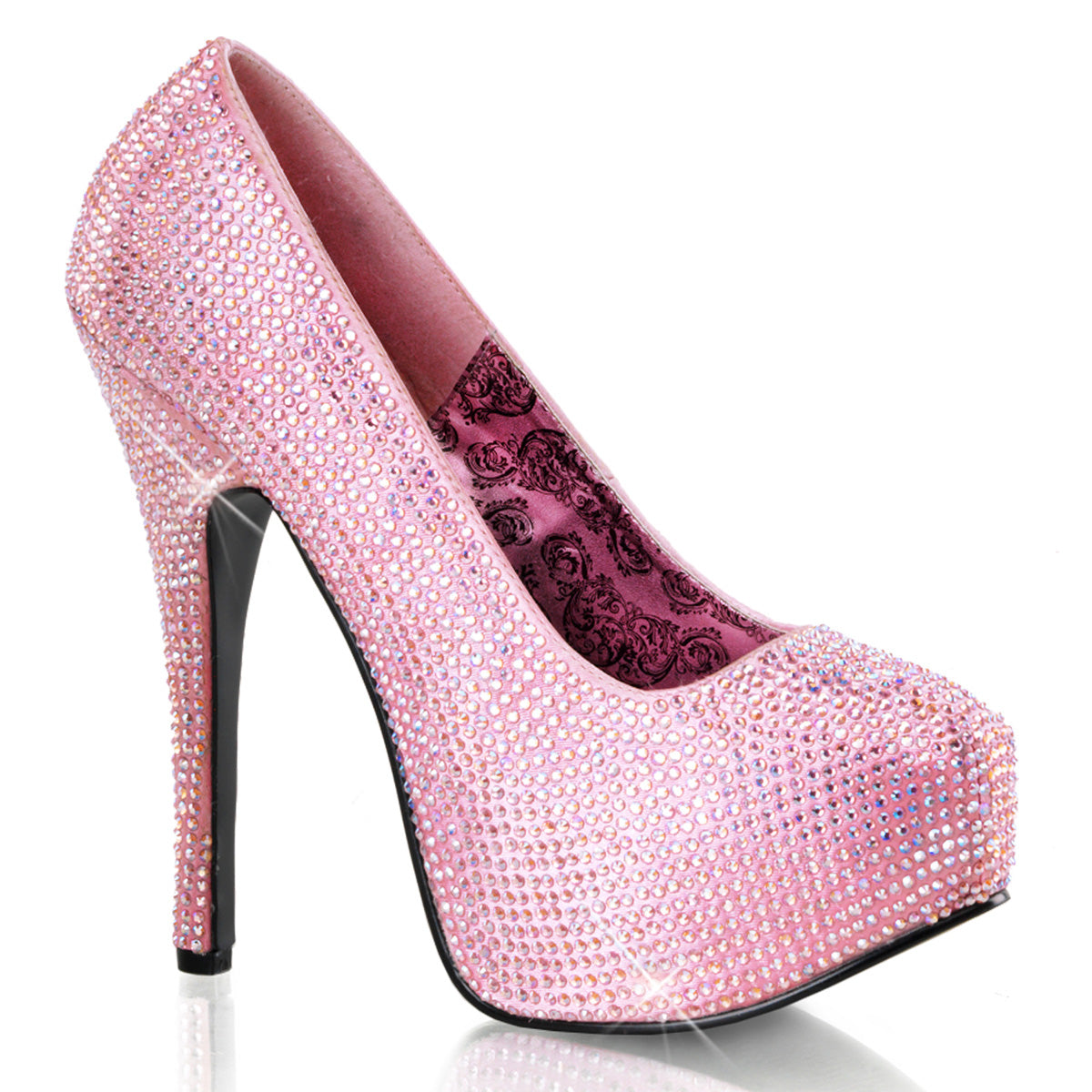 Bordello Pompe da donna TEEZE-06R B. RS Pink Satin-Irid Rs