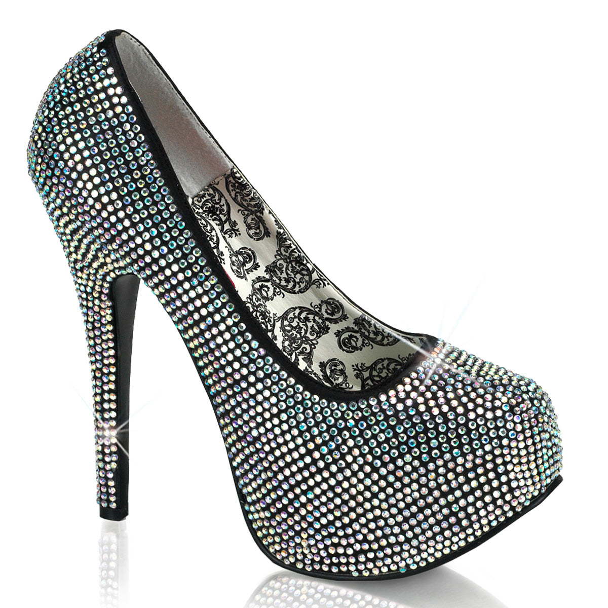 Bordello Pompe da donna TEEZE-06R iridescente strass.