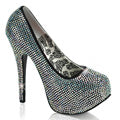 Bordello Pompe da donna TEEZE-06R iridescente strass.