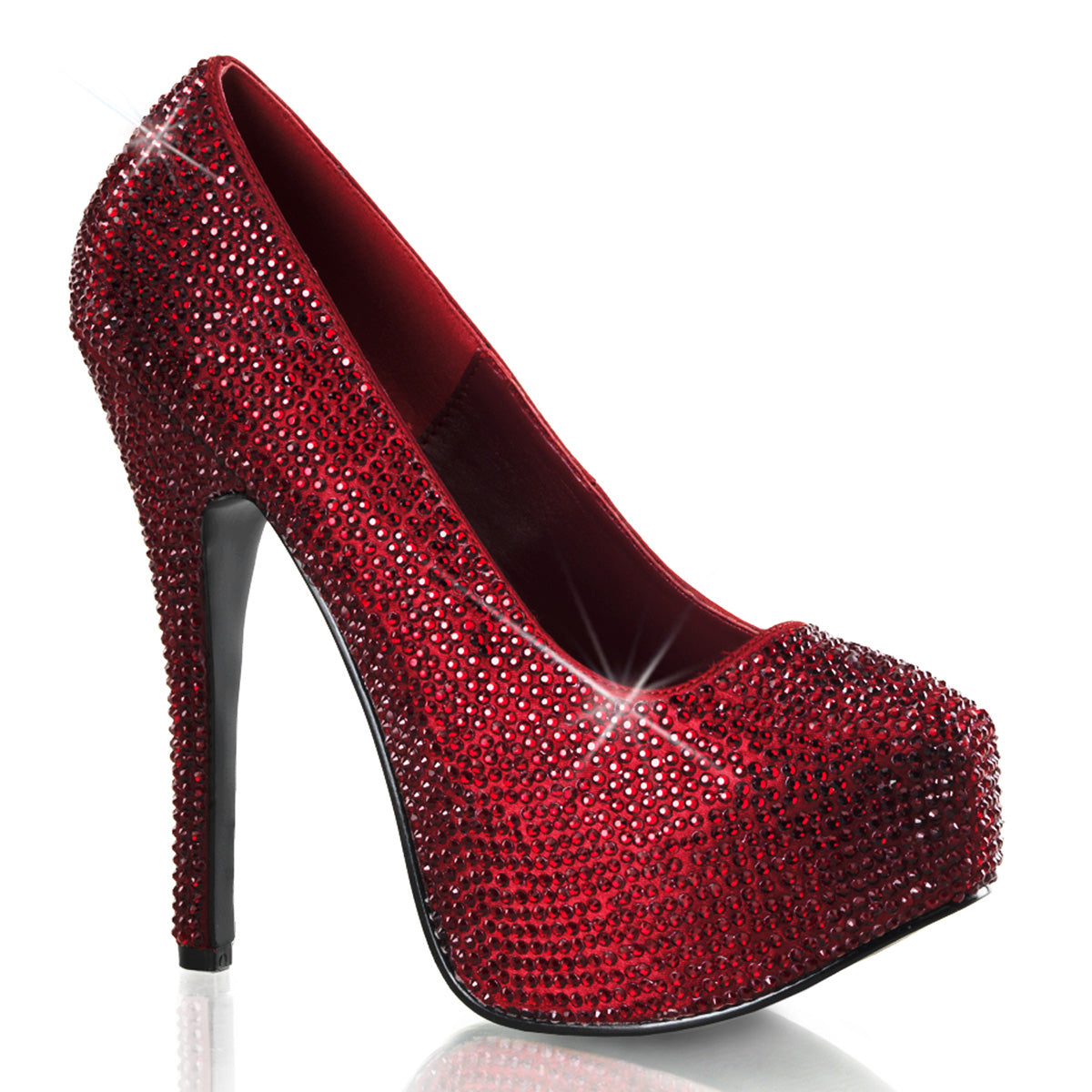 Bordello Pompe da donna TEEZE-06R rubino rosso raso Rs