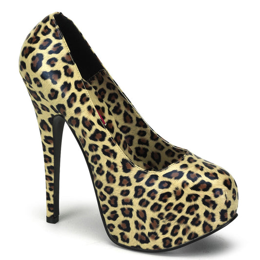Bordello Pompe da donna TEEZE-35 Stampa ghepardo PU