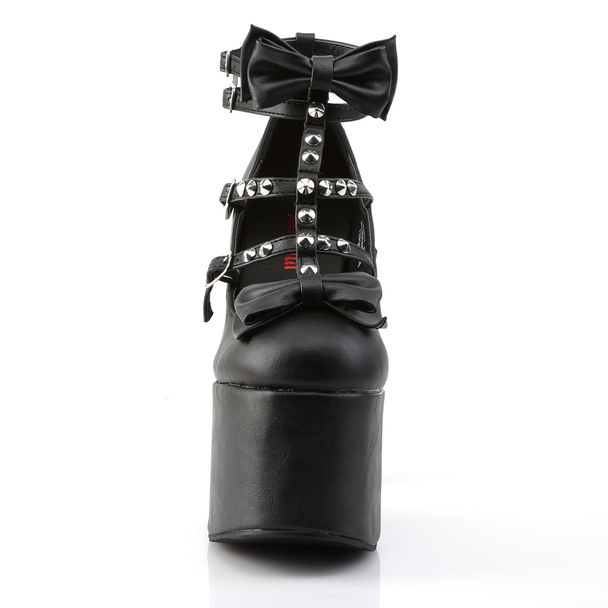 DemoniaCult Pompe da donna TORMENT-600 pelle vegana BLK