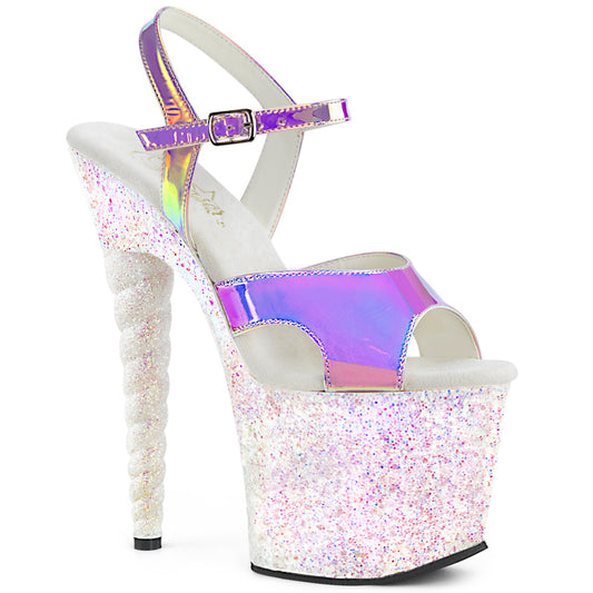 Pleaser Sandali da donna UNICORN-711Lg Viola TPU Shifting TPU / Opal Multitter