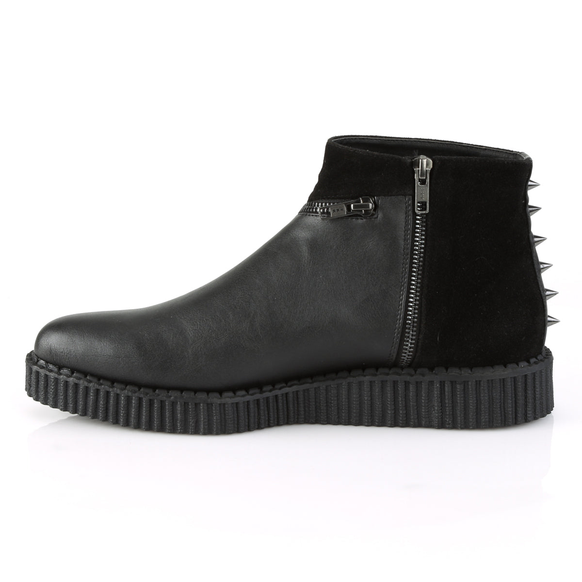 DemoniaCult Mens Low Shoe V-CREEPER-750 Blk Vegan Leather-Microfiber