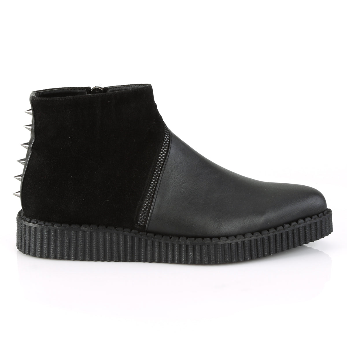 DemoniaCult Mens Low Shoe V-CREEPER-750 Blk Vegan Leather-Microfiber