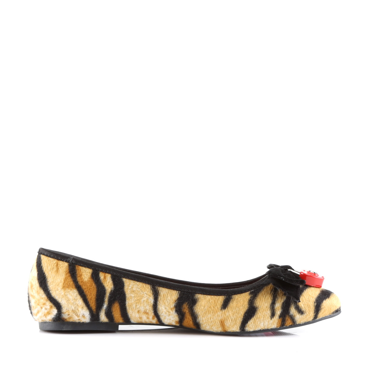 DemoniaCult Scarpa bassa femminile VAIL-02 Capelli finti stampati di tigre