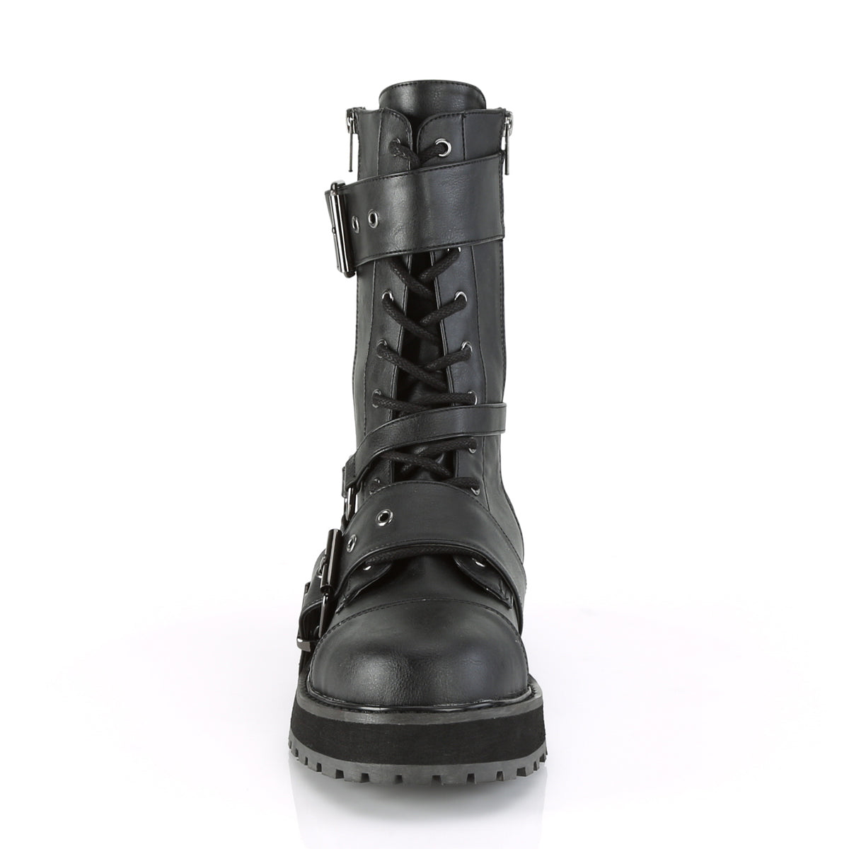 DemoniaCult Stivali da uomo VALOR-220 pelle vegana BLK