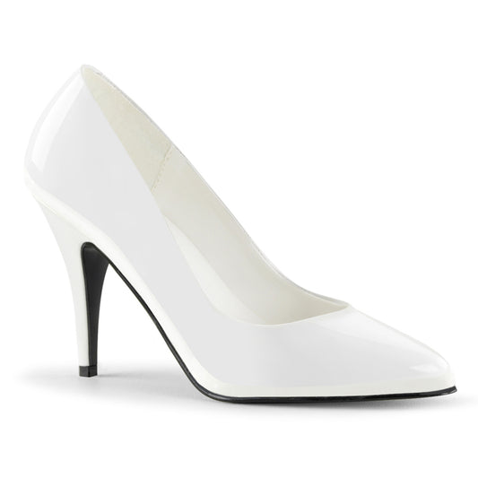 Pleaser Pompe da donna VANITY-420 Wht Pat.