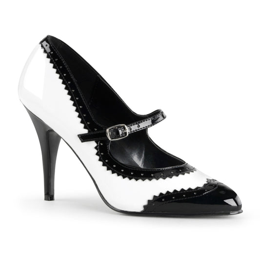 Pleaser Pompe da donna VANITY-442 BLK-WHT Pat