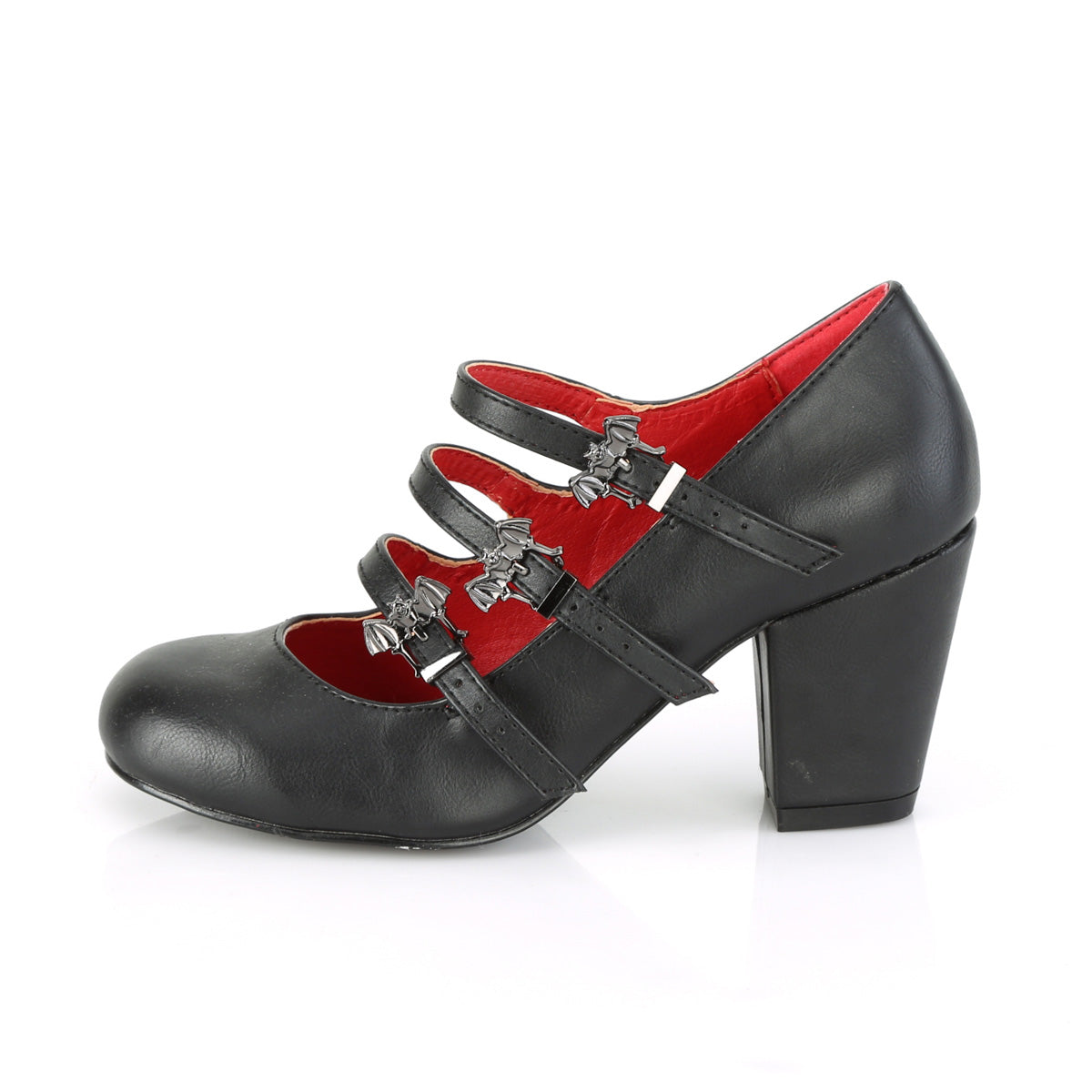 DemoniaCult Pompe da donna VIVIKA-38 pelle vegana BLK