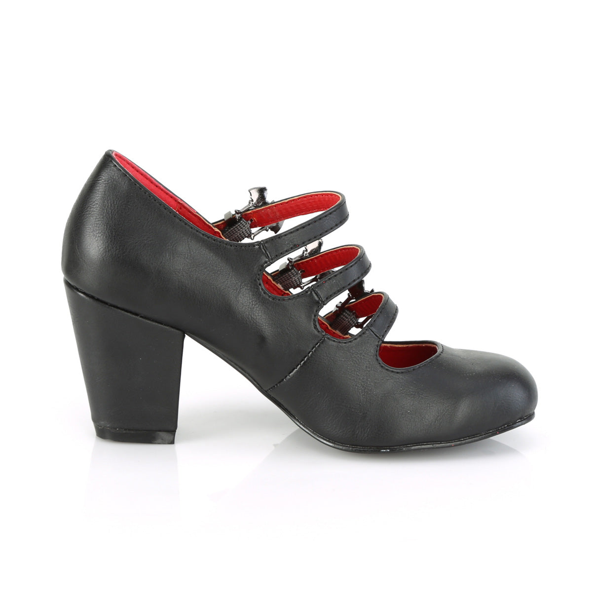 DemoniaCult Pompe da donna VIVIKA-38 pelle vegana BLK