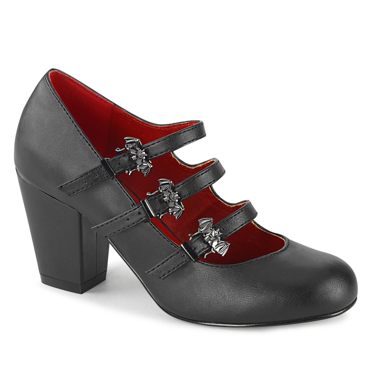 DemoniaCult Pompe da donna VIVIKA-38 pelle vegana BLK