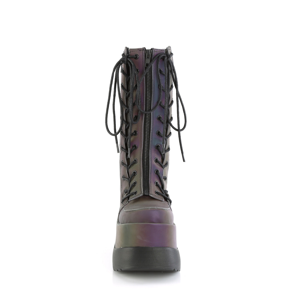 DemoniaCult Boots VOID-118 Green Multi Reflective