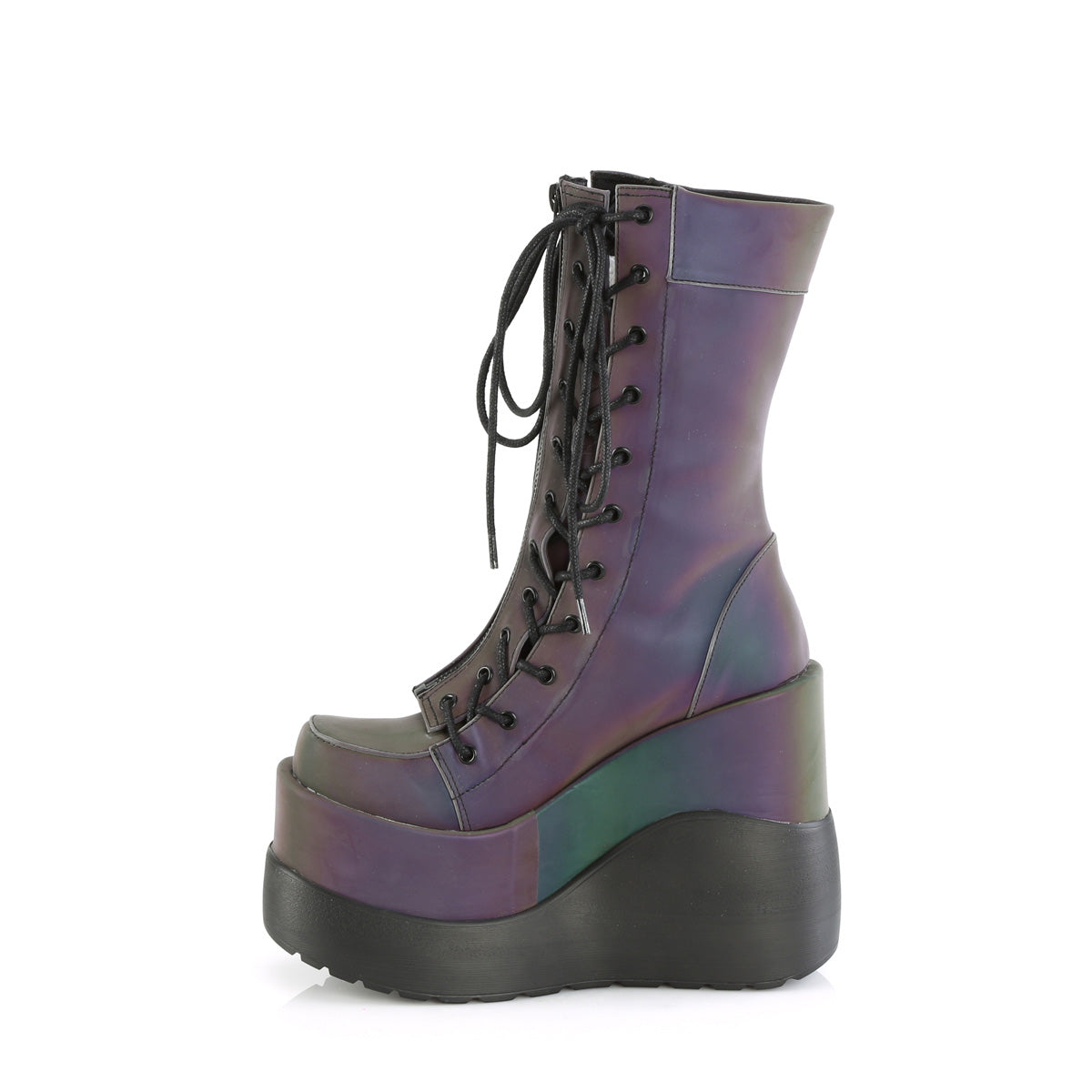 DemoniaCult Boots VOID-118 Green Multi Reflective