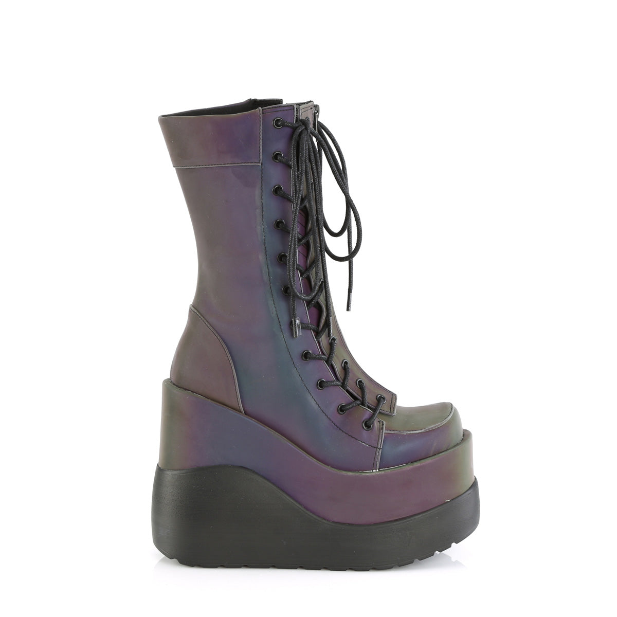 DemoniaCult Boots VOID-118 Green Multi Reflective