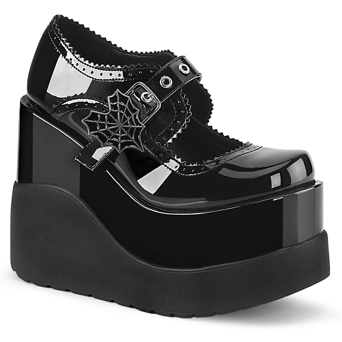 DemoniaCult Pumps VOID-38 Blk Patent