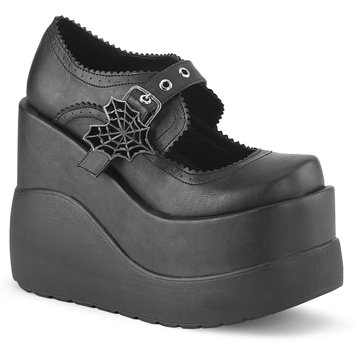 DemoniaCult Pompe VOID-38 pelle vegana BLK