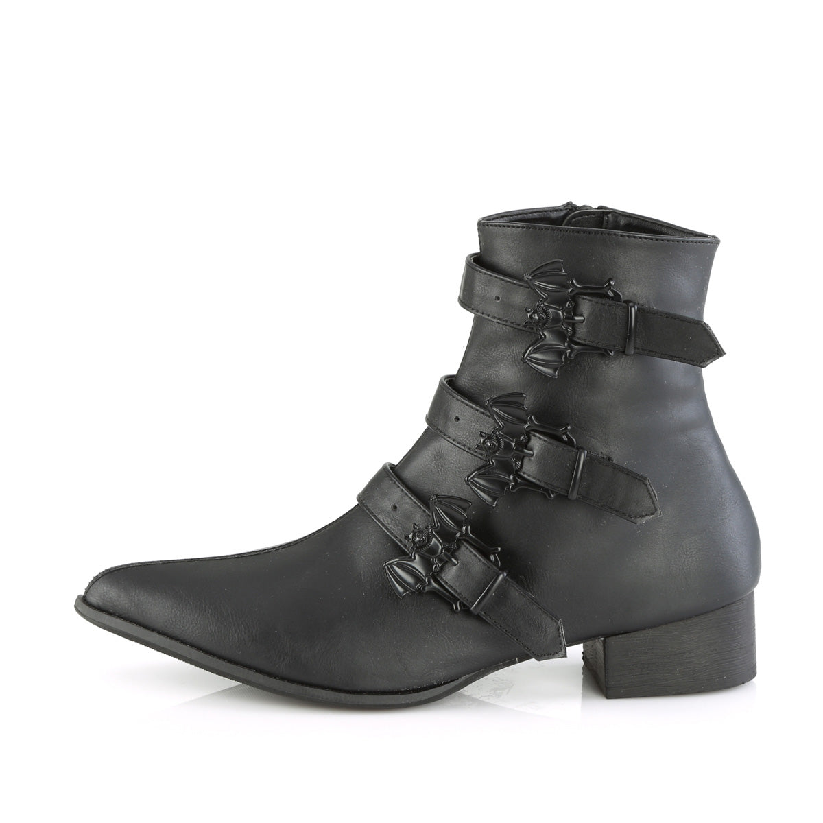 DemoniaCult Stivali da uomo WARLOCK-50-B BLK VEGAN PELLE
