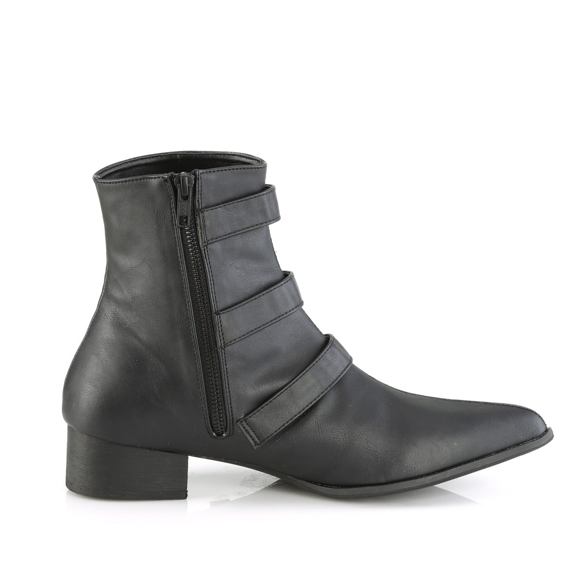 DemoniaCult Stivali da uomo WARLOCK-50-B BLK VEGAN PELLE