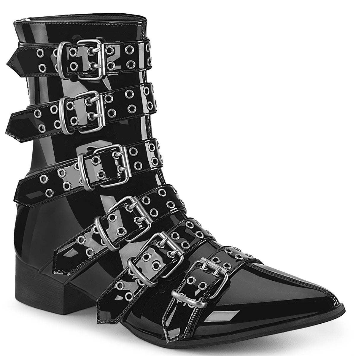 DemoniaCult Stivali da uomo WARLOCK-70 blk pat