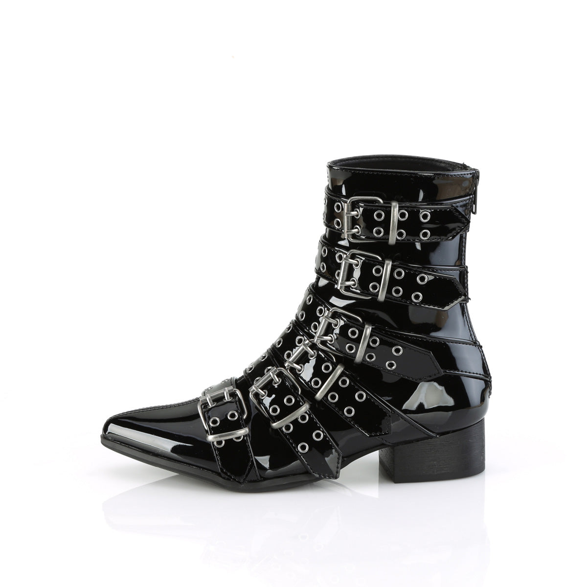 DemoniaCult Stivali da uomo WARLOCK-70 blk pat
