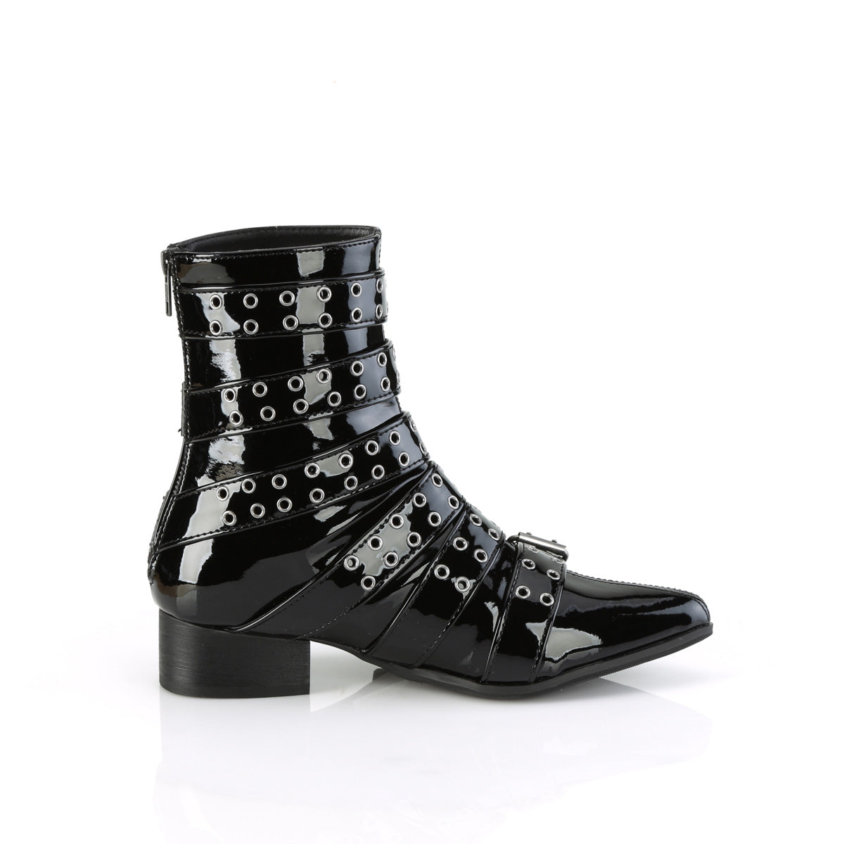 DemoniaCult Stivali da uomo WARLOCK-70 blk pat