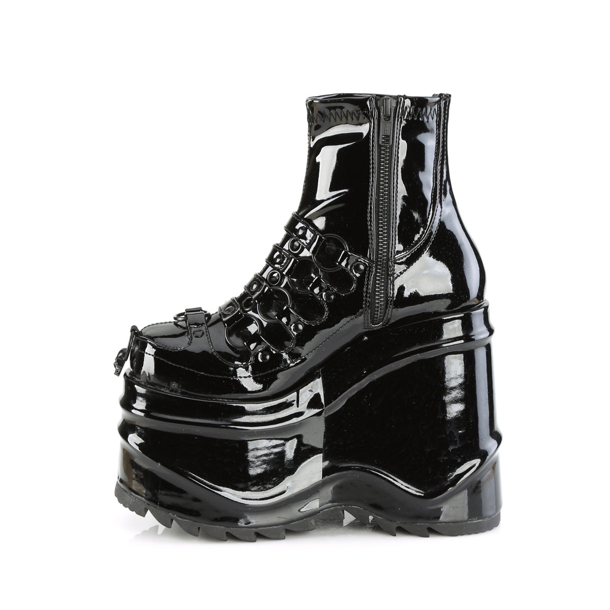 DemoniaCult Stivali alla caviglia WAVE-110 blk pat