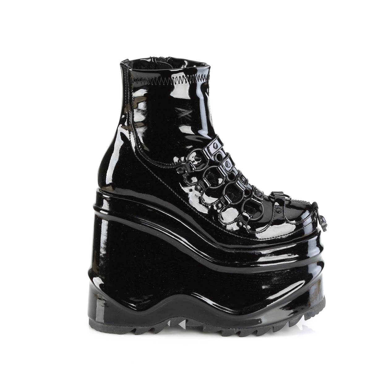 DemoniaCult Stivali alla caviglia WAVE-110 blk pat