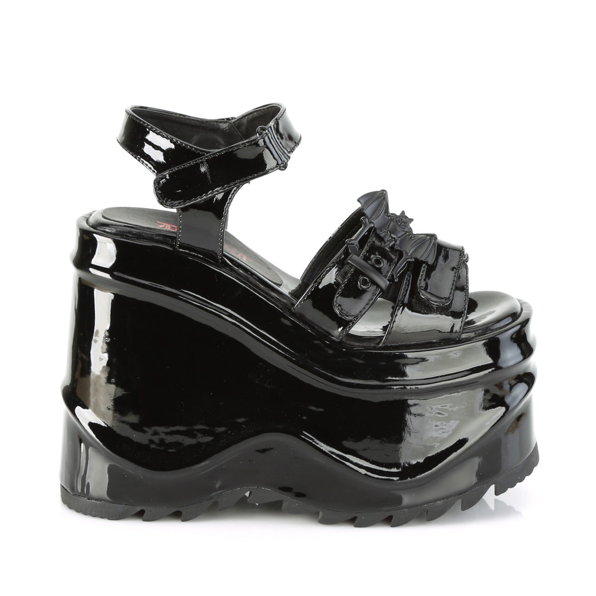 DemoniaCult Sandali femminili WAVE-13 blk pat