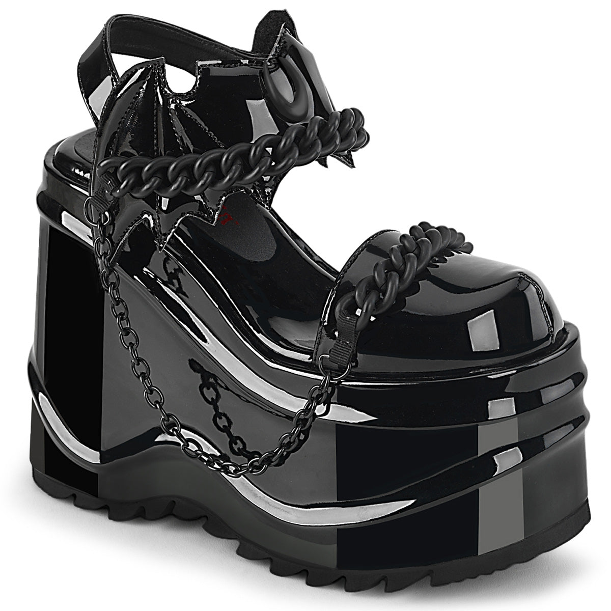 DemoniaCult Sandali femminili WAVE-20 blk pat