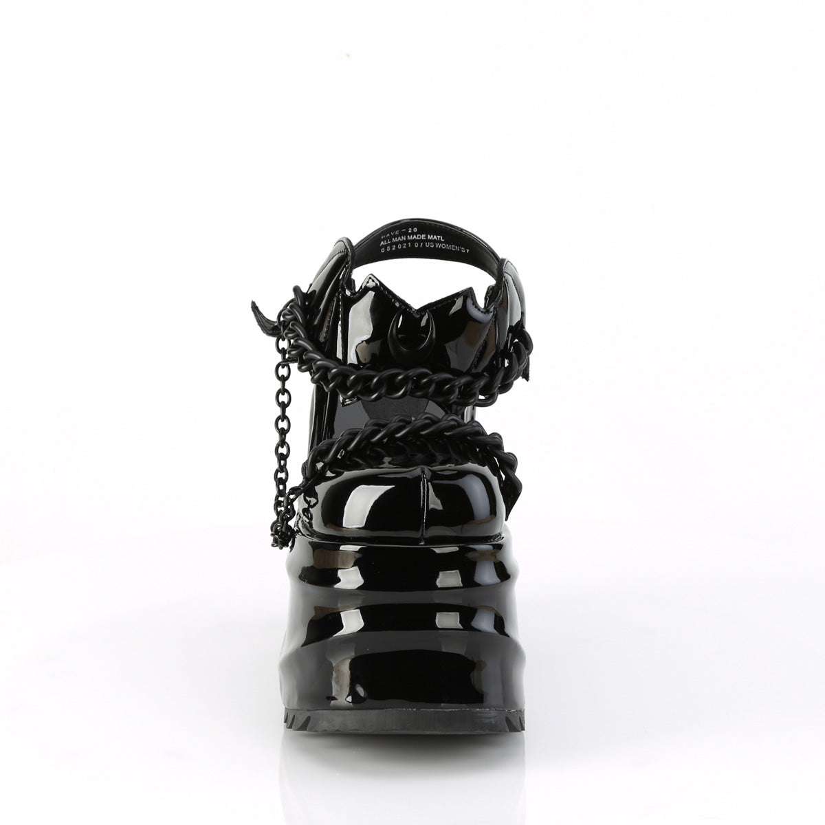 DemoniaCult Sandali femminili WAVE-20 blk pat