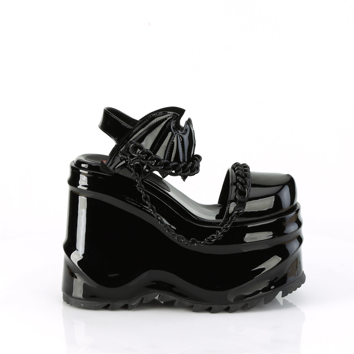 DemoniaCult Sandali femminili WAVE-20 blk pat