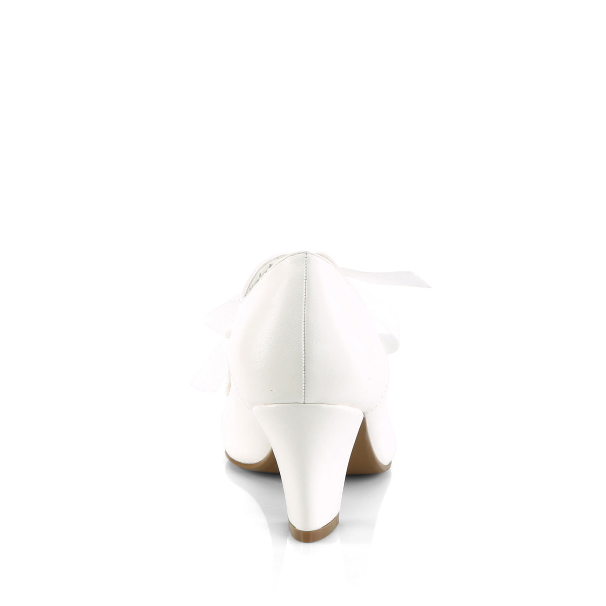 Pin Up Couture Pompe WIGGLE-32 pelle finta bianca