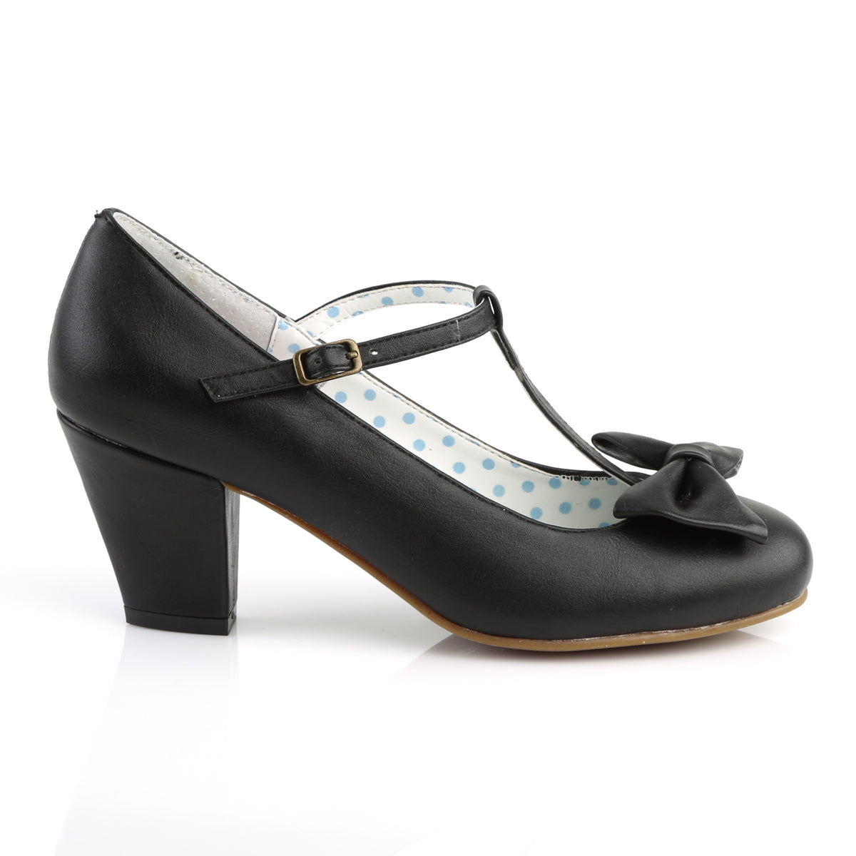 Pin Up Couture Pompe da donna WIGGLE-50 Blk in ecopelle