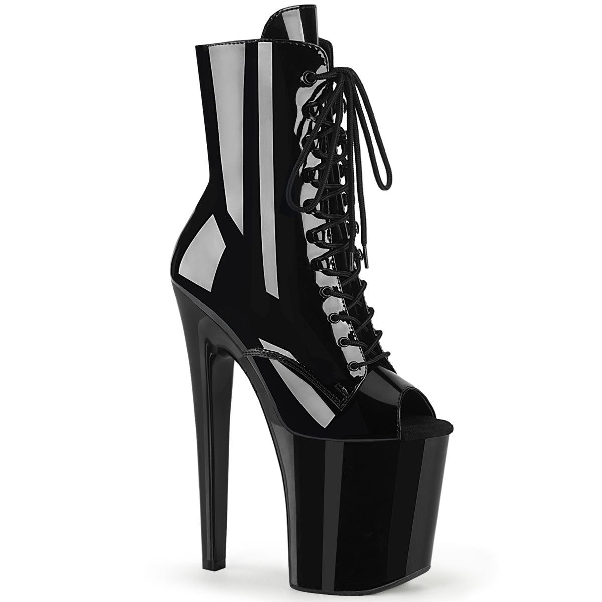 Pleaser Stivaletti da donna XTREME-1021 BLK PAT / BLK