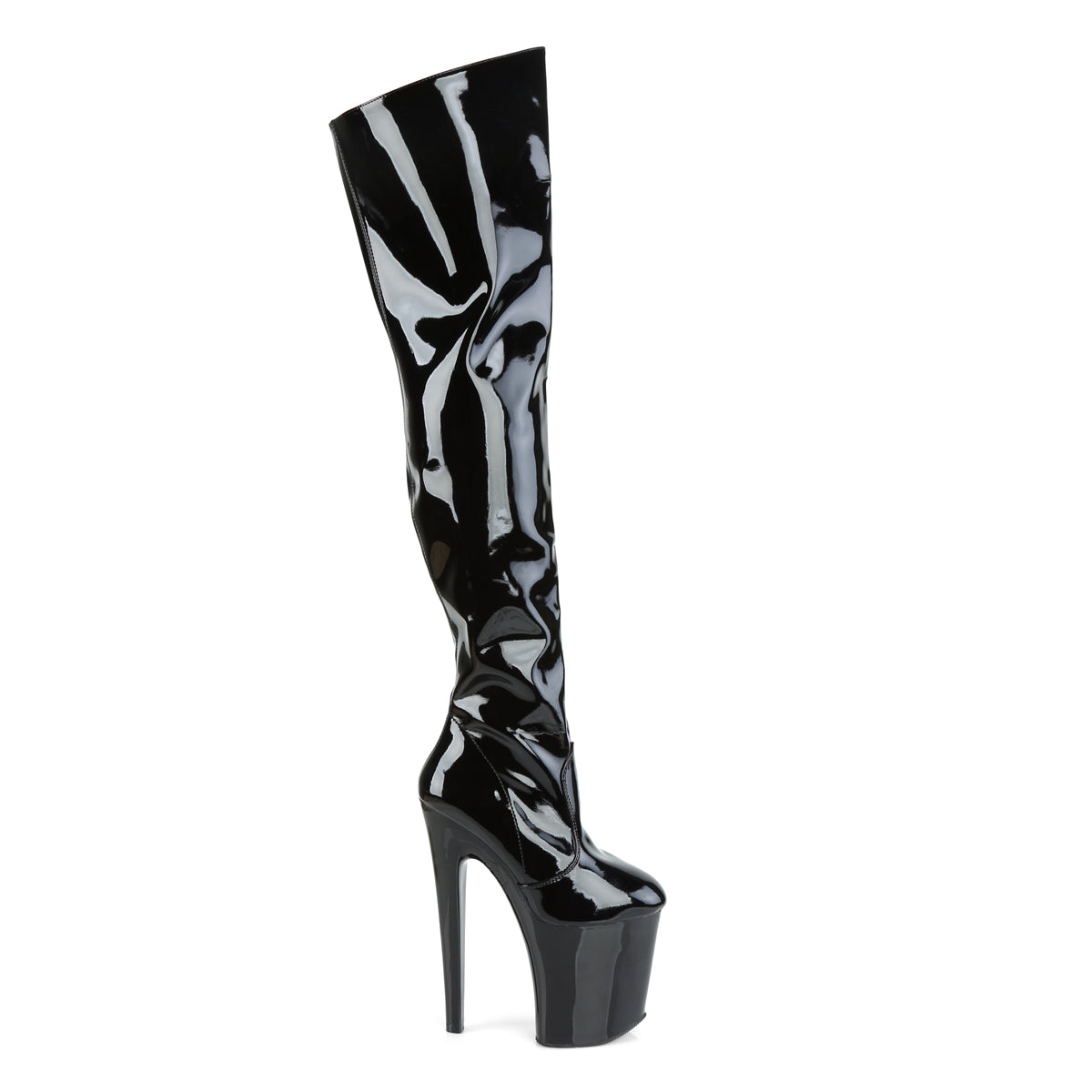 Pleaser Stivali da donna XTREME-3010 BLK PAT / BLK