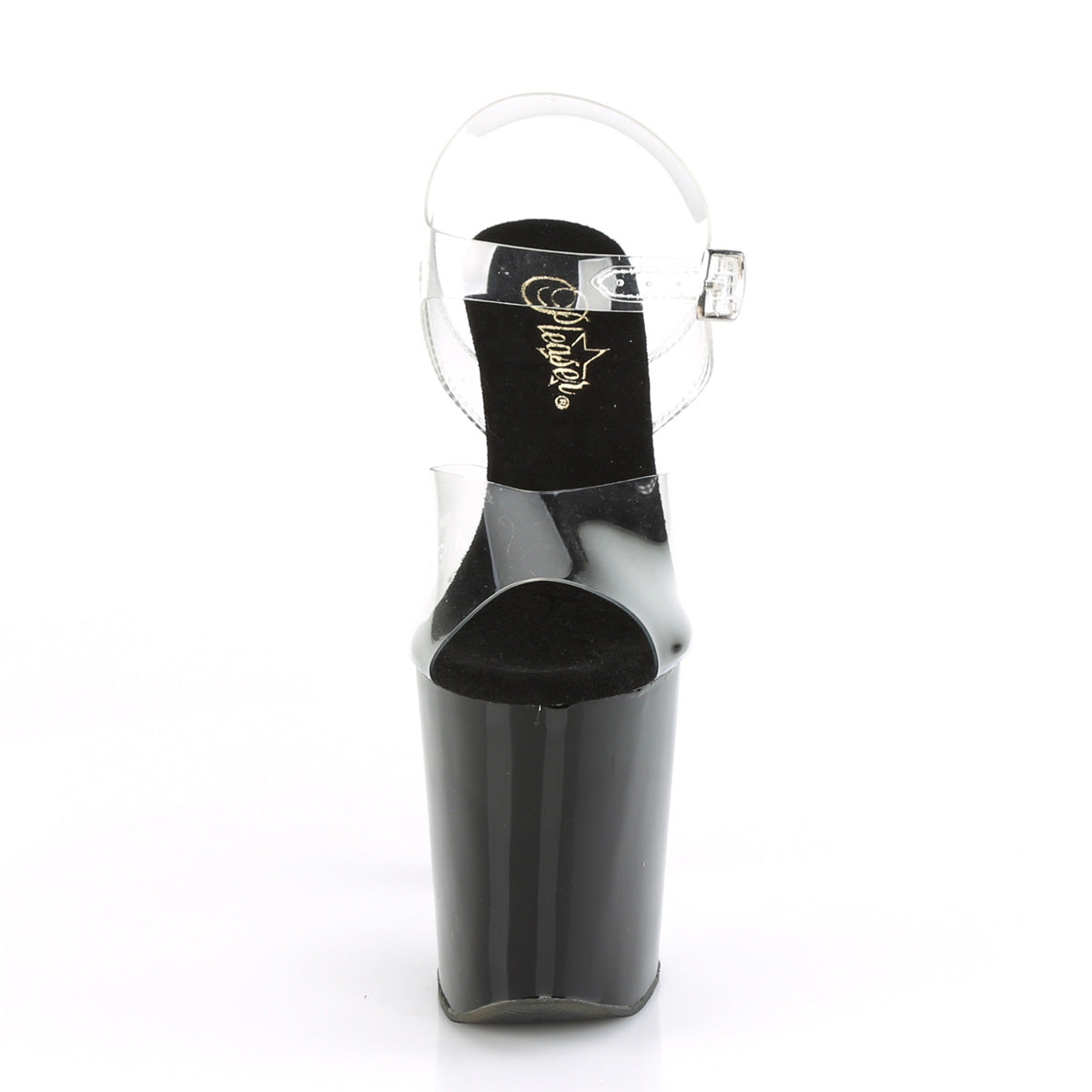 Pleaser Sandali da donna XTREME-808CRS CLR / BLK-SLV Rs