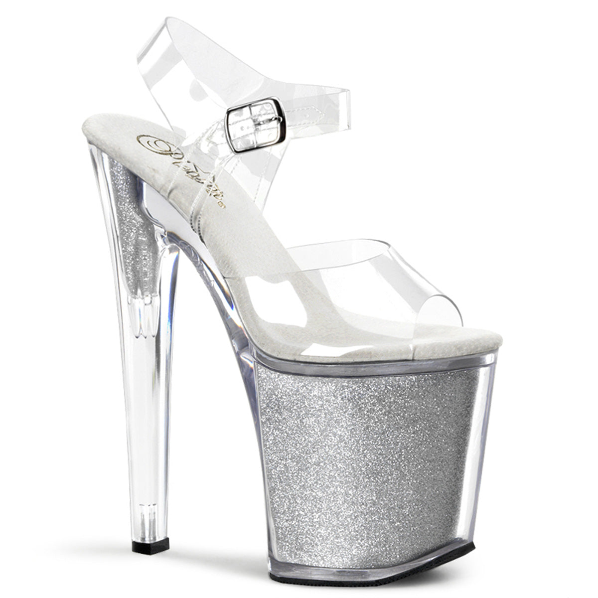 Pleaser Sandali da donna XTREME-808G CLR / SLV GLTR