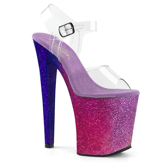 Pleaser Sandali da donna XTREME-808ombre CLR / fucsia-blu ombre