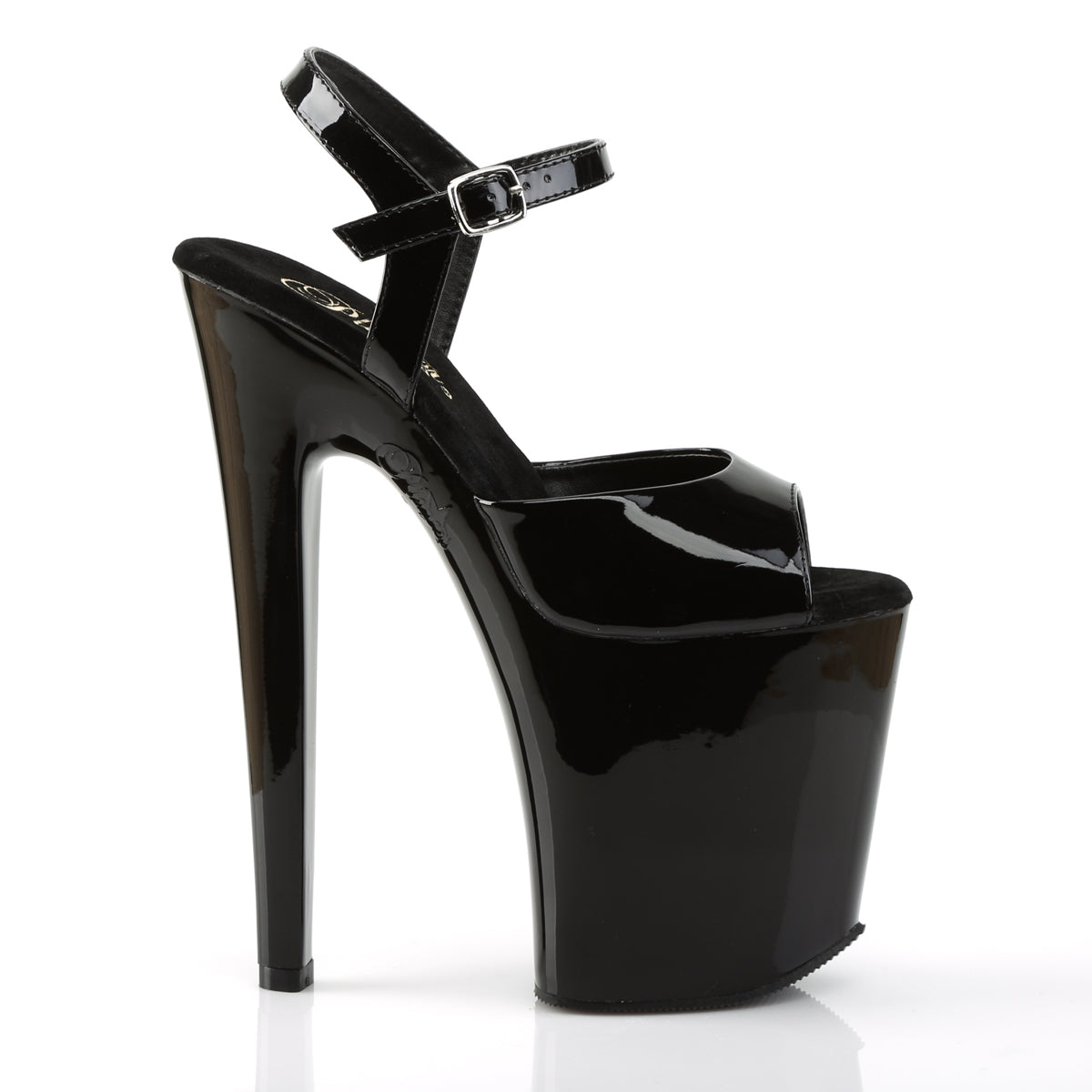 Pleaser Sandali da donna XTREME-809 BLK PAT / BLK