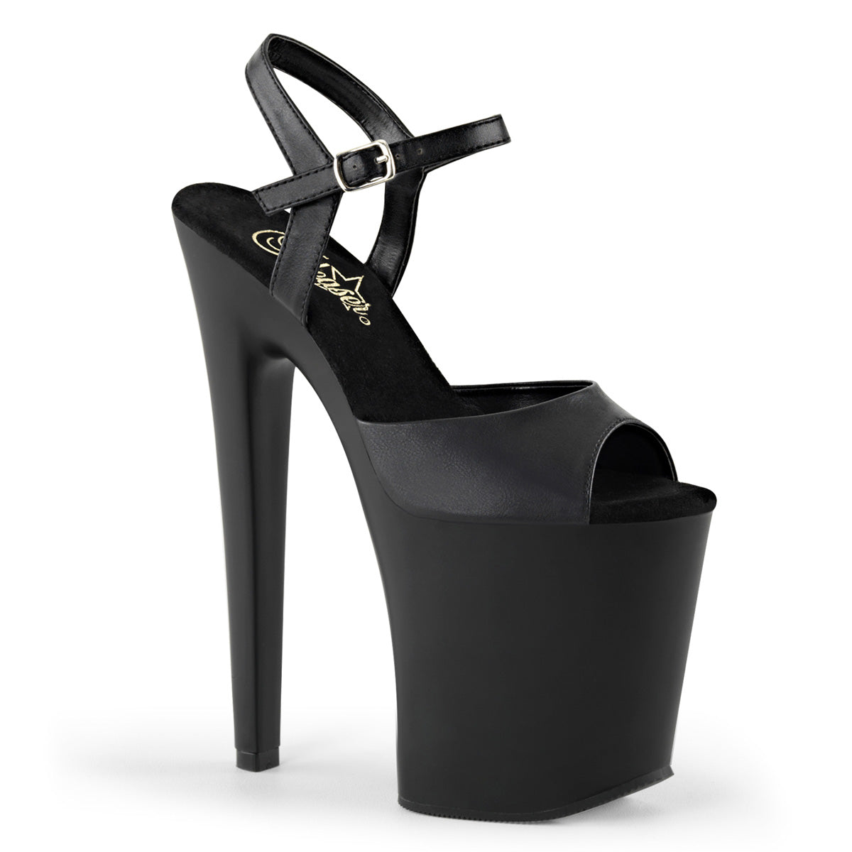 Pleaser Sandali da donna XTREME-809 BLK in ecopelle / BLK opaco