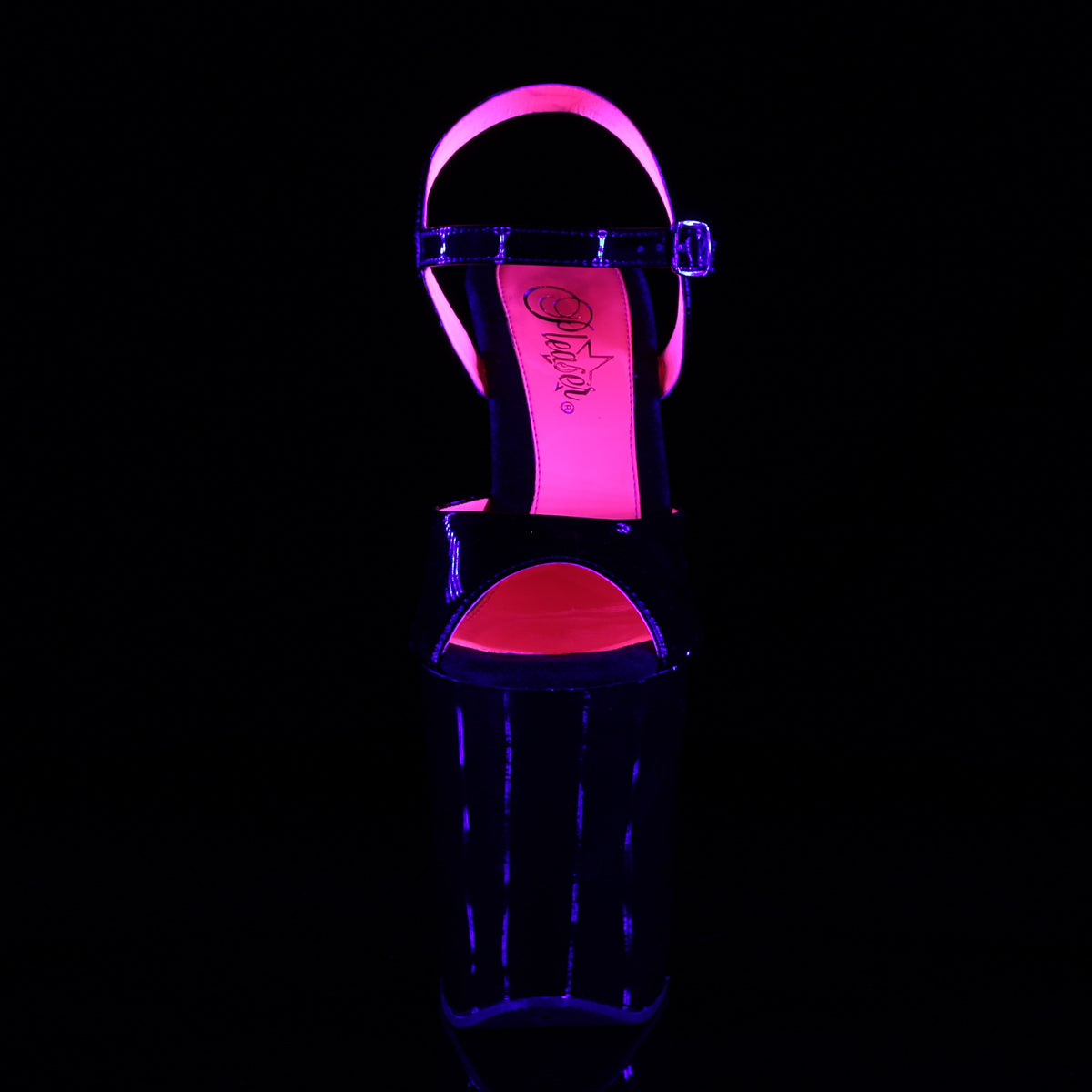 Pleaser Sandali da donna XTREME-809tt Blk Pat-Neon H. Pink / Blk