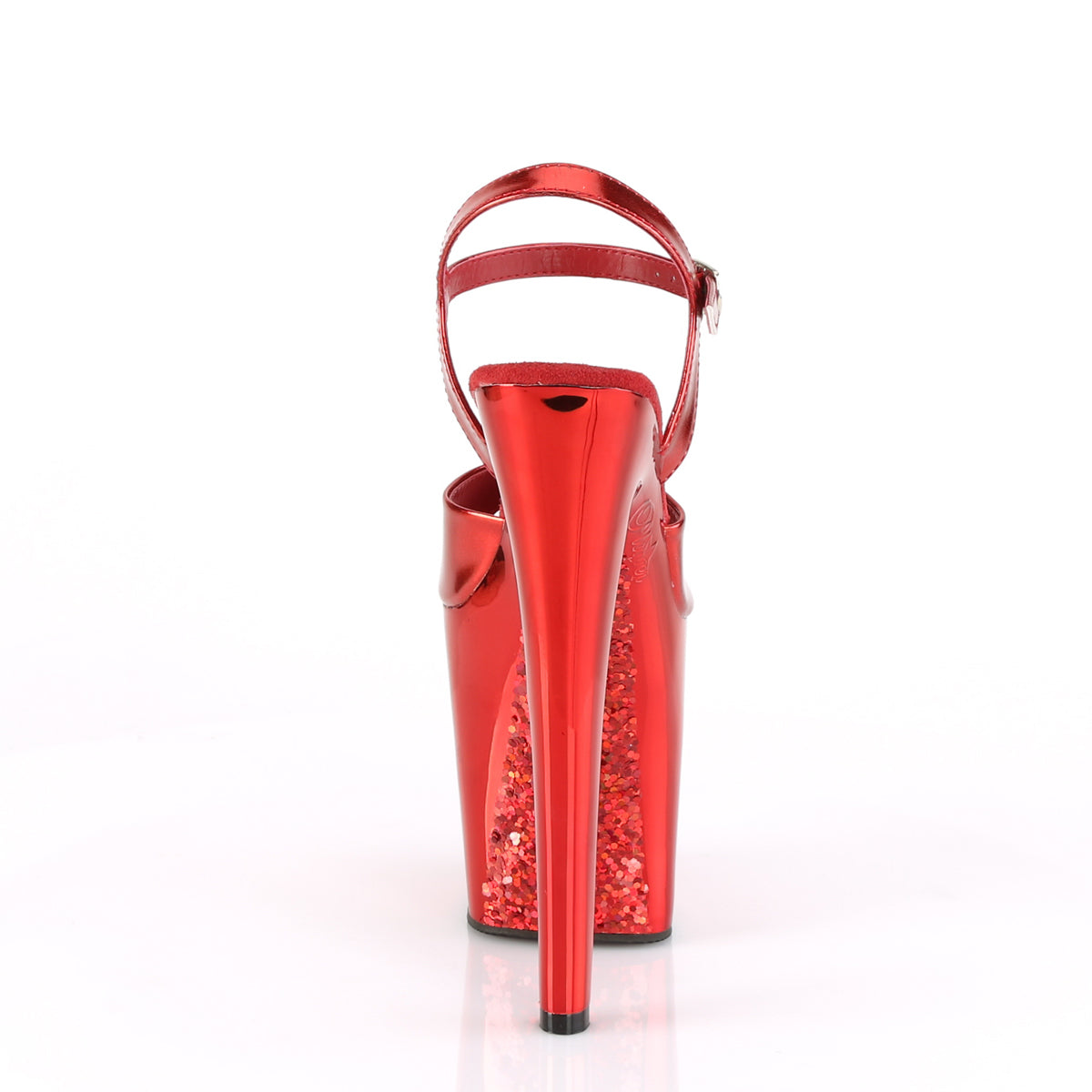 Pleaser Sandali da donna XTREME-809TG rosso metallico PU / rosso cromato