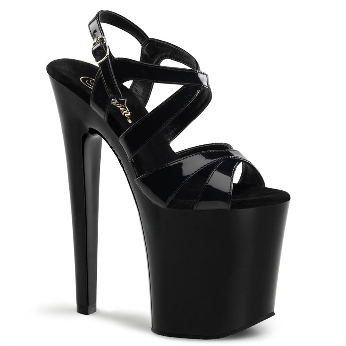 Pleaser Sandali da donna XTREME-872 BLK PAT / BLK