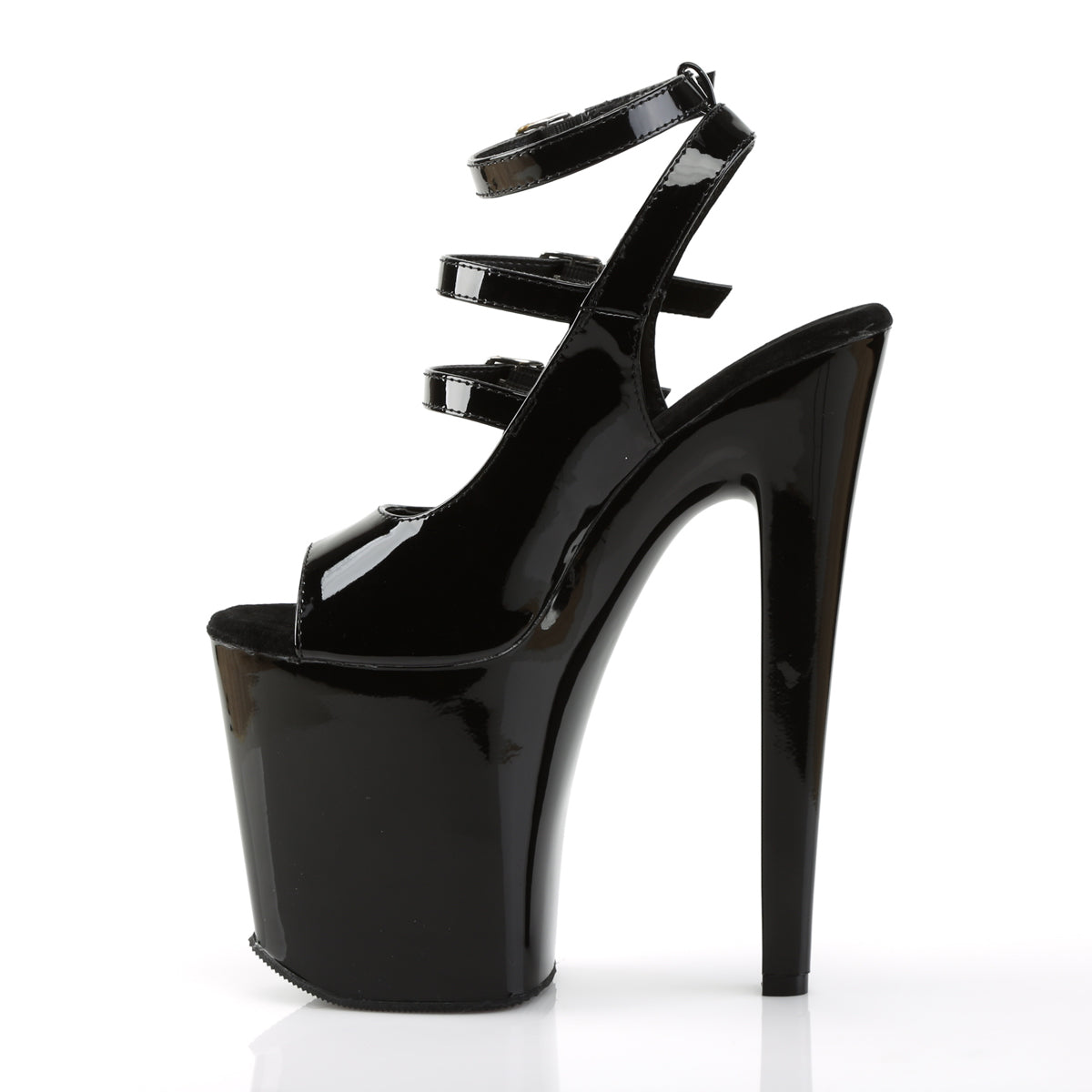 Pleaser Sandali da donna XTREME-873 BLK PAT / BLK