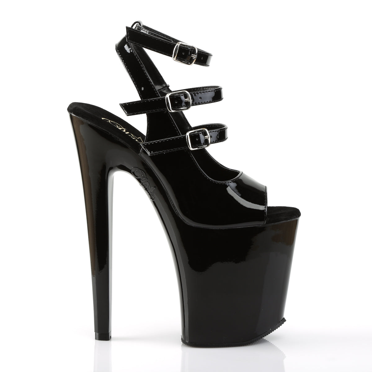 Pleaser Sandali da donna XTREME-873 BLK PAT / BLK